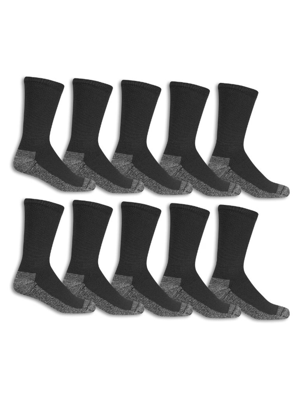 Work Gear Crew Boot Socks 6 Pack Cotton Blend Cushioned Moisture Wicking